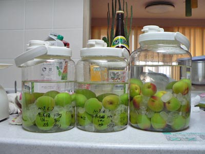 梅酒の仕込み
